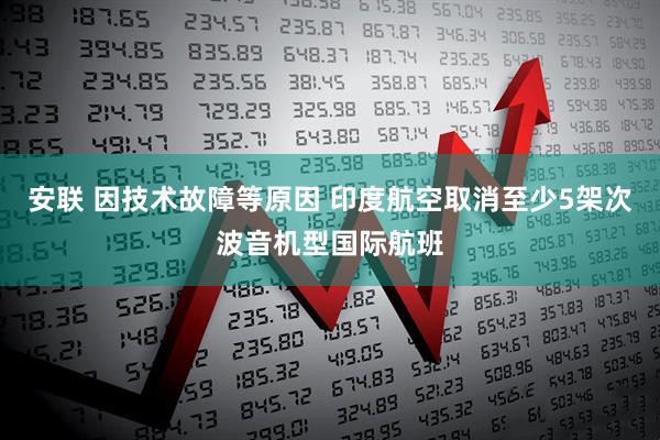 安联 因技术故障等原因 印度航空取消至少5架次波音机型国际航班