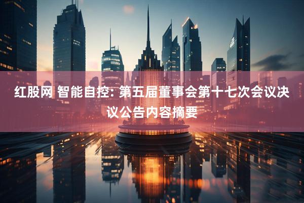 红股网 智能自控: 第五届董事会第十七次会议决议公告内容摘要